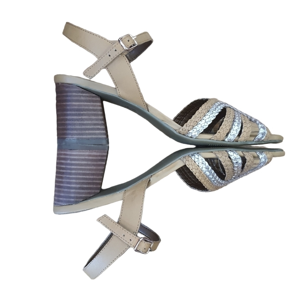 NATURALIZER Kingston Braided Block Heel Sandal, Size 9M, Tan Mutli - Picture 7 of 9